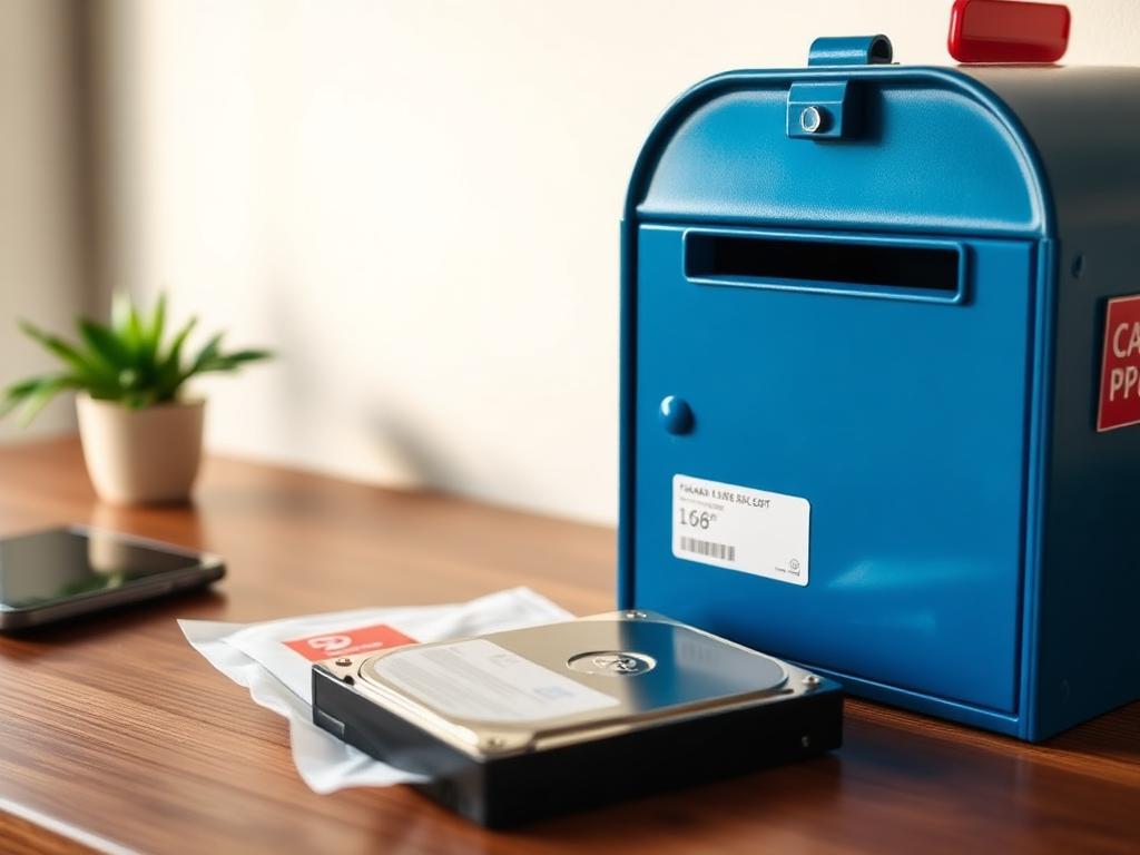 Canada Post prepaid waybill with hard drive