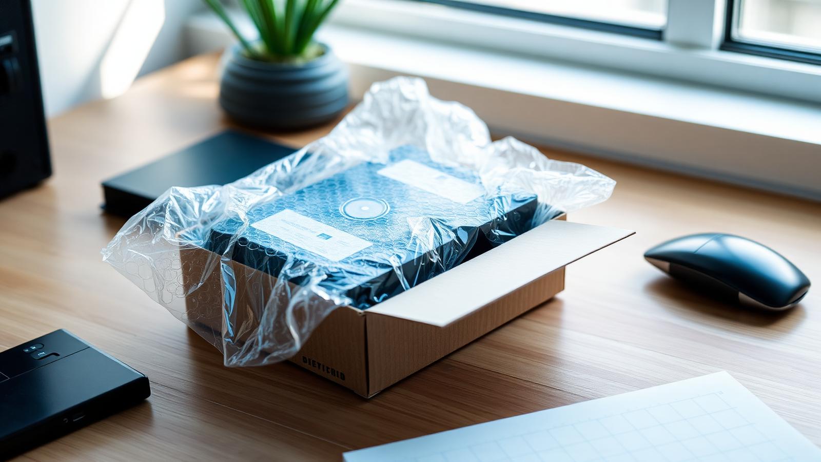 Hard drive packed for courier pickup
